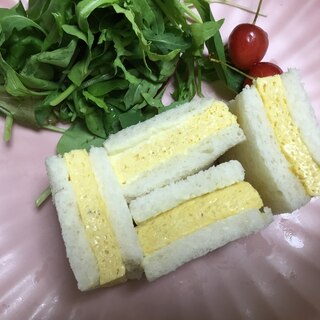 電子レンジで出汁巻卵サンドイッチ